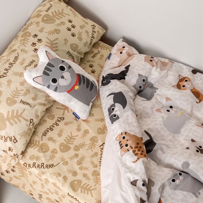 Juego de funda nórdica HappyFriday Mr Fox Cats Multicolor Cama de 80/90 2 Piezas 5