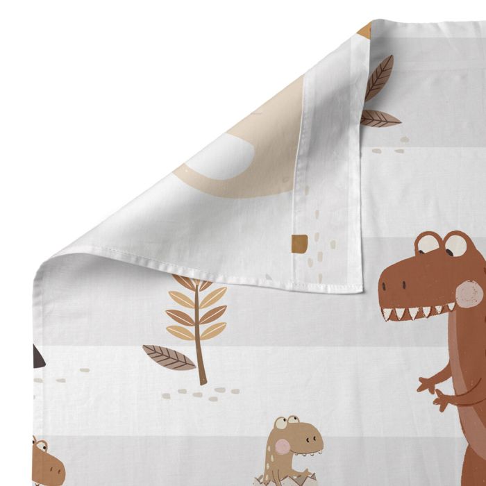 Juego de Sábanas HappyFriday Moshi Moshi Dino family Multicolor Cama de 80/90 2 Piezas 3