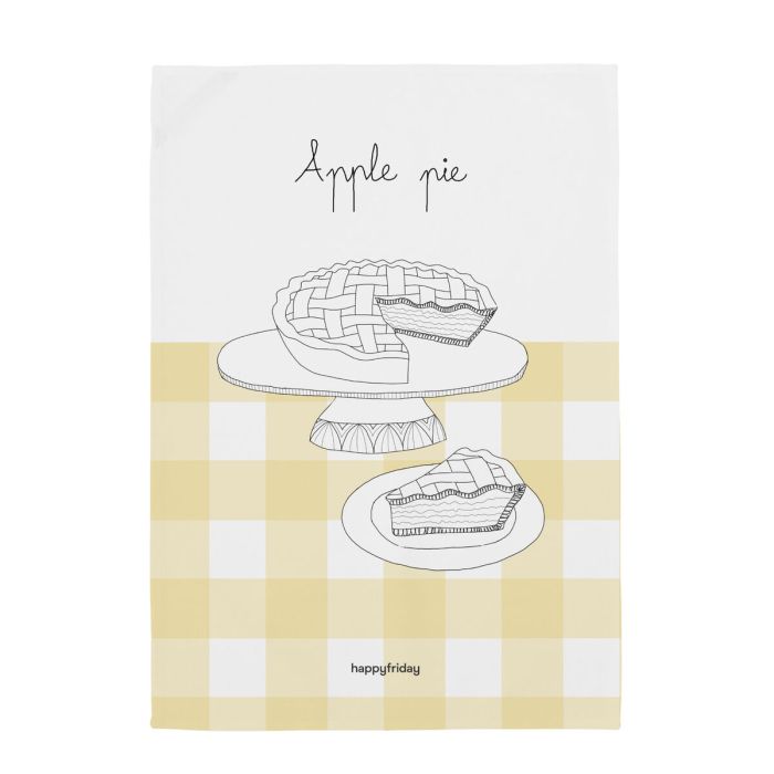 Paño de Cocina HappyFriday Apple pie Multicolor 70 x 50 cm (2 Unidades) 2