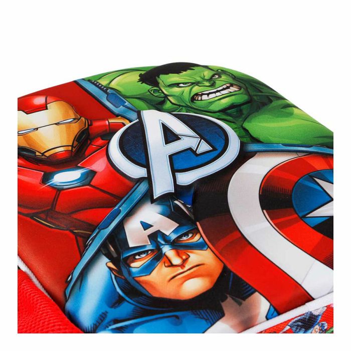 Mochila Escolar 3D The Avengers Karactermania Rojo 26 x 11 x 31 cm 2