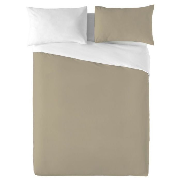 Funda Nórdica Naturals FUNDA NORDICA BICOLOR REVERSIBLE Blanco Beige Cama de 150 Cama de 150/160 240 x 220 cm Reversible Funda Nórdica Naturals FUNDA NORDICA BICOLOR REVERSIBLE Blanco Beige Cama de 150 Cama de 150/160 240 x 220 cm Reversible