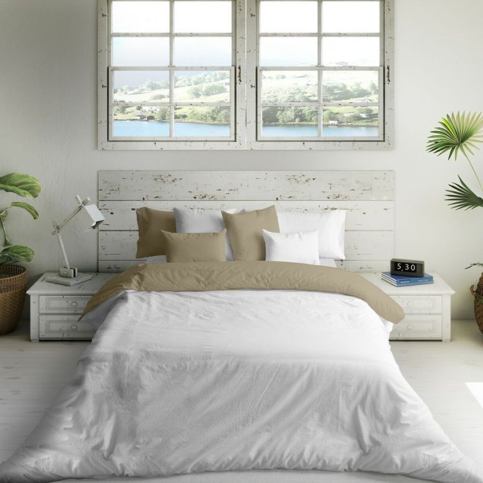 Funda Nórdica Naturals FUNDA NORDICA BICOLOR REVERSIBLE Blanco Beige Cama de 150 Cama de 150/160 240 x 220 cm Reversible 2 Funda Nórdica Naturals FUNDA NORDICA BICOLOR REVERSIBLE Blanco Beige Cama de 150 Cama de 150/160 240 x 220 cm Reversible 2