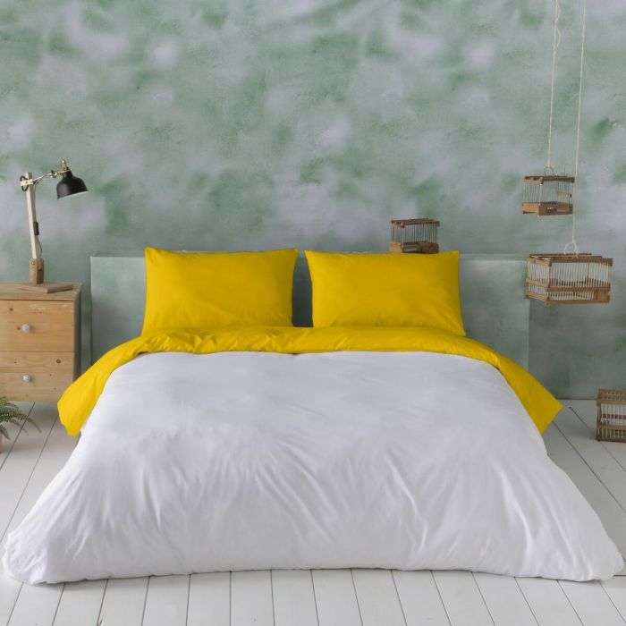 Funda Nórdica Naturals Mostaza Cama de 150/160 240 x 220 cm Reversible Funda Nórdica Naturals Mostaza Cama de 150/160 240 x 220 cm Reversible