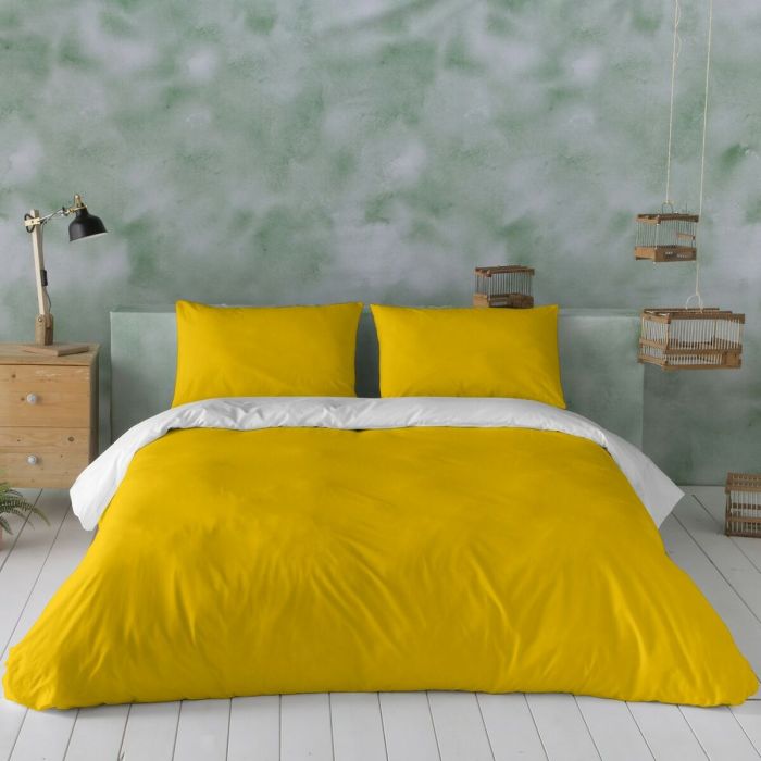 Funda Nórdica Naturals Mostaza Cama de 150/160 240 x 220 cm Reversible 2 Funda Nórdica Naturals Mostaza Cama de 150/160 240 x 220 cm Reversible 2