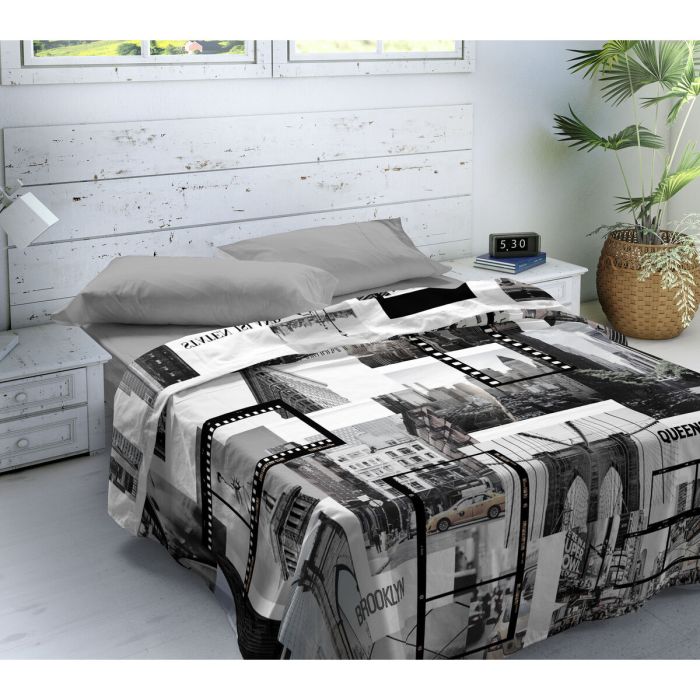 Juego de Sábanas Naturals DOWNTOWN Cama de 135 3 Piezas 3 Juego de Sábanas Naturals DOWNTOWN Cama de 135 3 Piezas 3