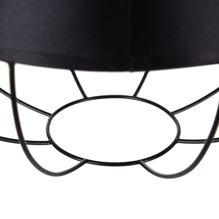 Lámpara de Techo Tejido Sintético Negro Dorado Metal 30 x 30 x 41 cm 3
