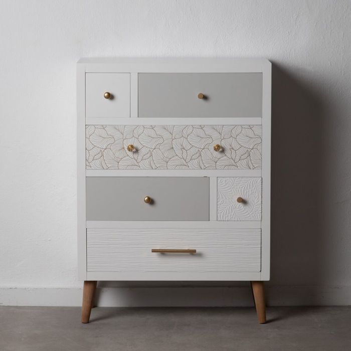 Cajonera MARGOT 65 x 30 x 89 cm Gris Madera Blanco 1 Cajonera MARGOT 65 x 30 x 89 cm Gris Madera Blanco 1