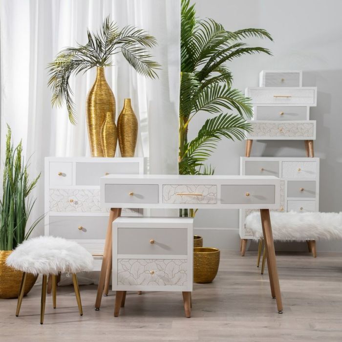 Cajonera MARGOT 65 x 30 x 89 cm Gris Madera Blanco 7 Cajonera MARGOT 65 x 30 x 89 cm Gris Madera Blanco 7