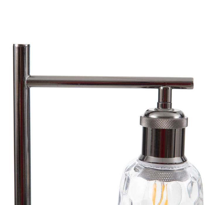 Lámpara de mesa Blanco Gris Plateado Metal Cristal Mármol Hierro 220 V 20 x 16 x 54 cm 2