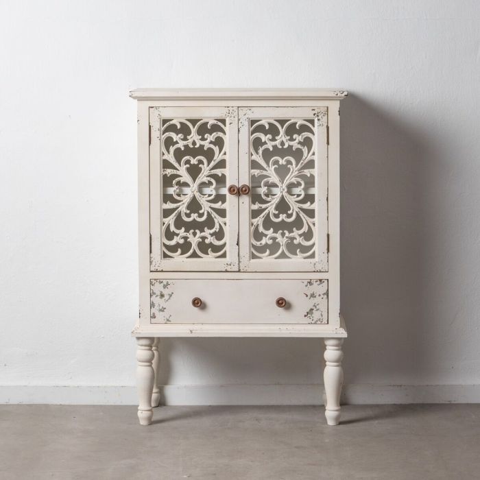 Armario SHABBY CHIC 71 x 40 x 111 cm Blanco Madera de abeto Madera MDF 1 Armario SHABBY CHIC 71 x 40 x 111 cm Blanco Madera de abeto Madera MDF 1