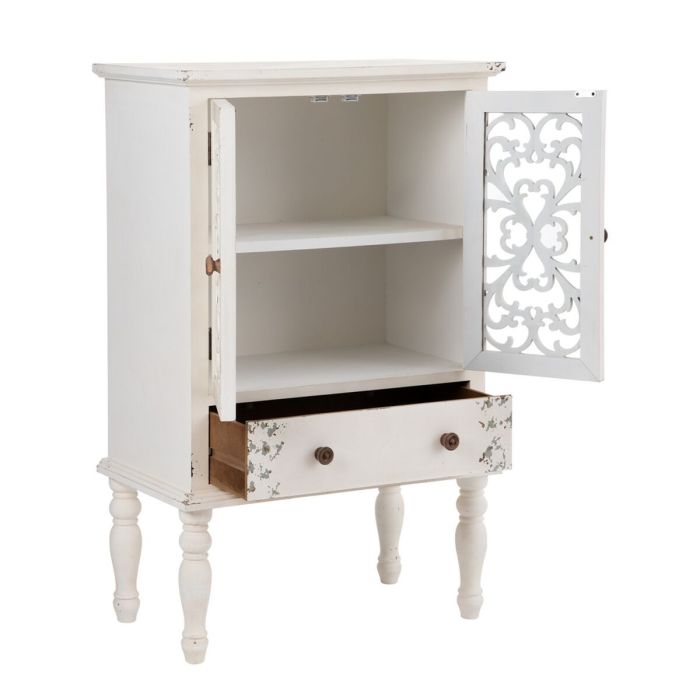 Armario SHABBY CHIC 71 x 40 x 111 cm Blanco Madera de abeto Madera MDF 10 Armario SHABBY CHIC 71 x 40 x 111 cm Blanco Madera de abeto Madera MDF 10