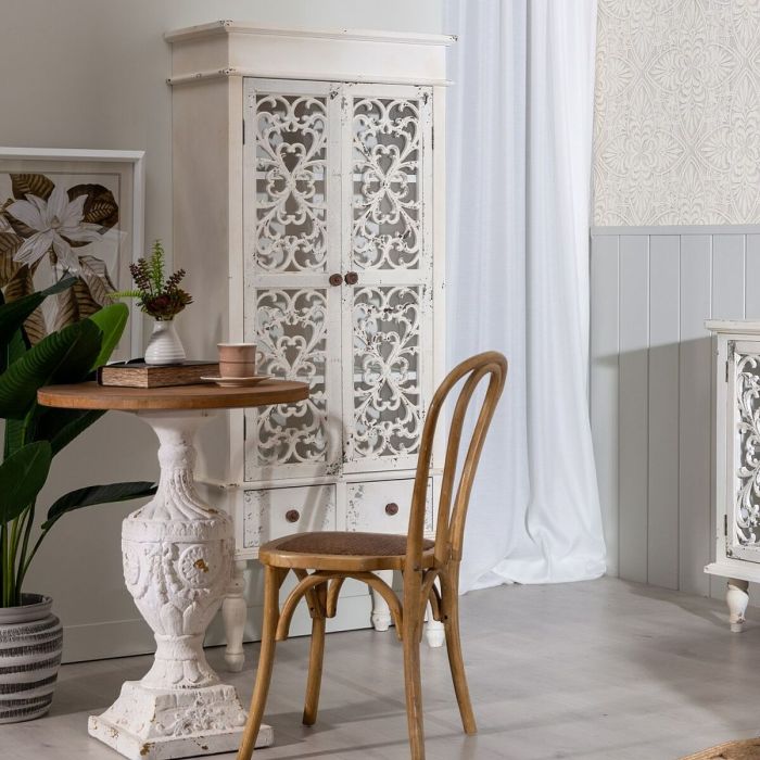 Vitrina SHABBY CHIC 71 x 38 x 171 cm Madera de abeto Madera MDF 10 Vitrina SHABBY CHIC 71 x 38 x 171 cm Madera de abeto Madera MDF 10