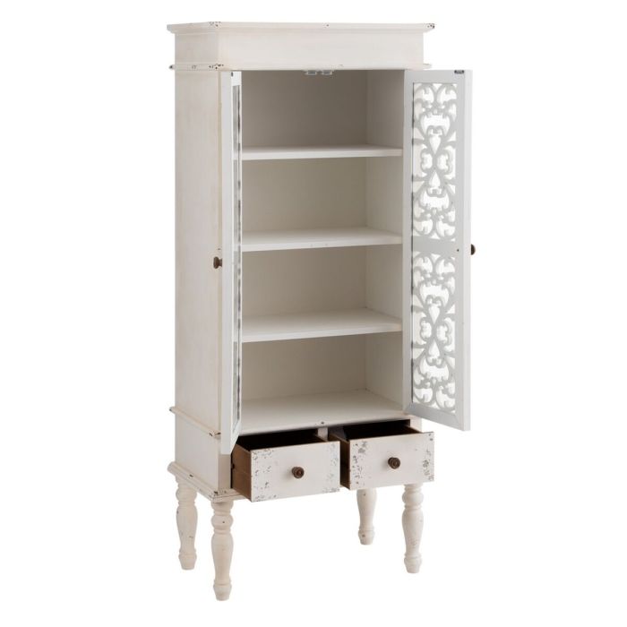 Vitrina SHABBY CHIC 71 x 38 x 171 cm Madera de abeto Madera MDF Vitrina SHABBY CHIC 71 x 38 x 171 cm Madera de abeto Madera MDF