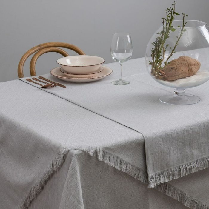 Mantel Gris Beige Poliéster 100 % algodón 150 x 200 cm 3 Mantel Gris Beige Poliéster 100 % algodón 150 x 200 cm 3