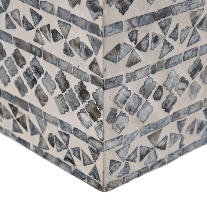 Macetero 31 x 31 x 61 cm Gris Blanco Nácar 3 Macetero 31 x 31 x 61 cm Gris Blanco Nácar 3