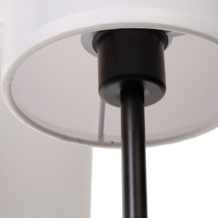 Lámpara de Techo 64 x 64 x 38 cm Tejido Sintético Negro Metal Blanco 4