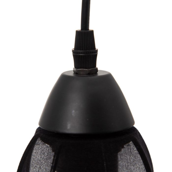Lámpara de Techo 40 x 40 x 140 cm Tejido Sintético Negro Metal 7