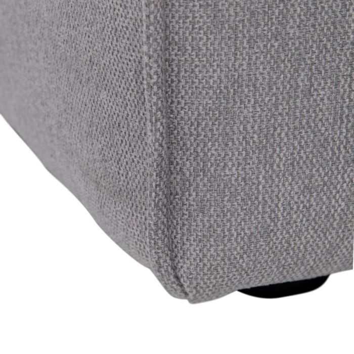 Puff Gris claro Madera Pluma Foam 94 x 94 x 44 cm Moderno Modular 3