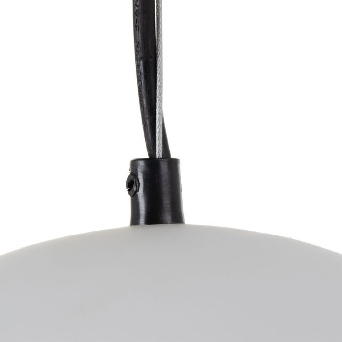 Lámpara de Techo Cristal Negro Metal Blanco 25 x 25 x 40 cm 4