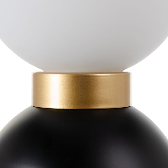 Lámpara de Techo Cristal Negro Metal Blanco 25 x 25 x 40 cm 3