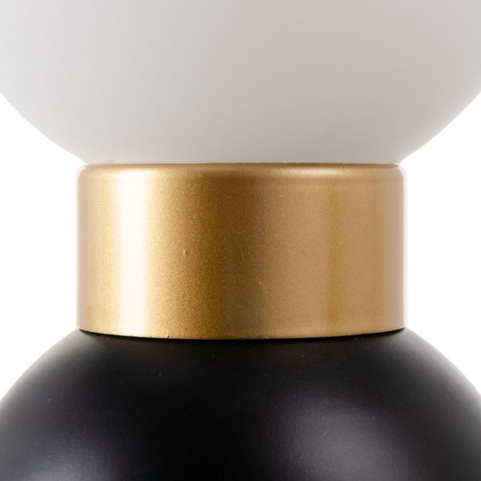 Lámpara de Pie 24,5 x 24,5 x 158 cm Cristal Negro Metal Blanco 5
