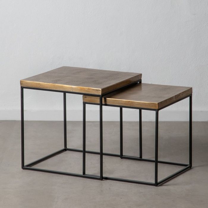 Mesa auxiliar Negro 50 x 50 x 50 cm Cobre 1 Mesa auxiliar Negro 50 x 50 x 50 cm Cobre 1