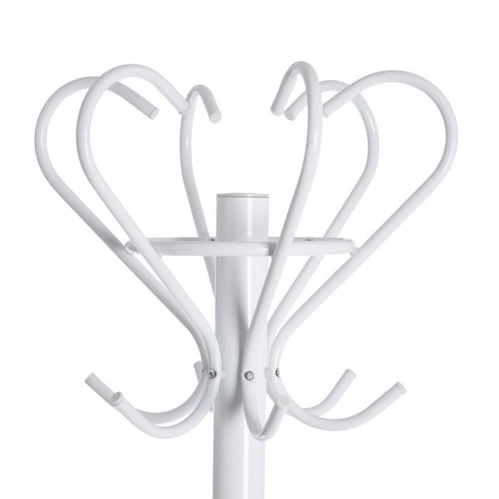 Perchero de Pie 41 x 41 x 180 cm Metal Blanco 6 Perchero de Pie 41 x 41 x 180 cm Metal Blanco 6