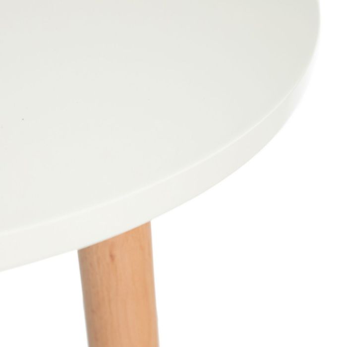 Mesa auxiliar 55 x 55 x 53 cm Natural Madera Blanco DMF 3 Mesa auxiliar 55 x 55 x 53 cm Natural Madera Blanco DMF 3