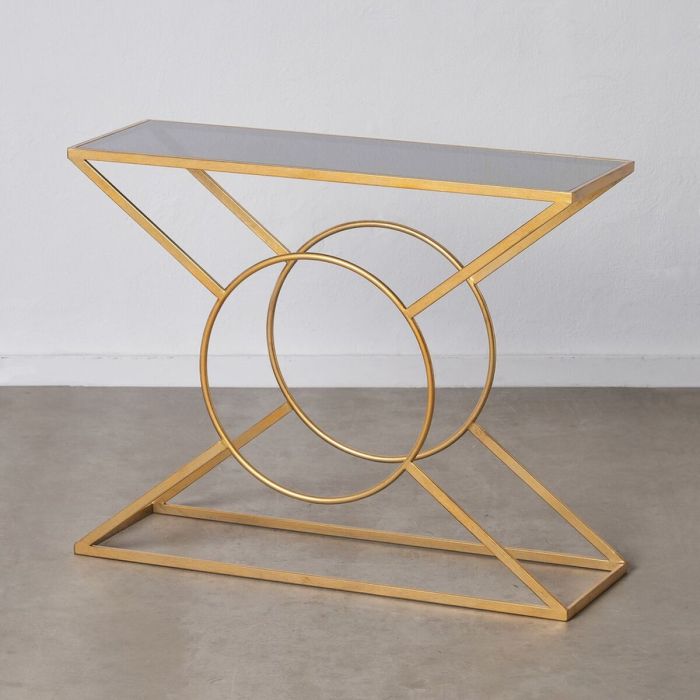 Recibidor 100 x 32 x 78,5 cm Cristal Dorado Metal 7