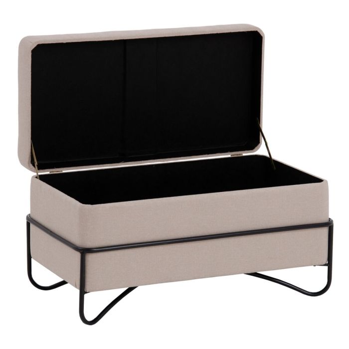 Baúl 82 x 42 x 44 cm Tejido Sintético Metal 7 Baúl 82 x 42 x 44 cm Tejido Sintético Metal 7