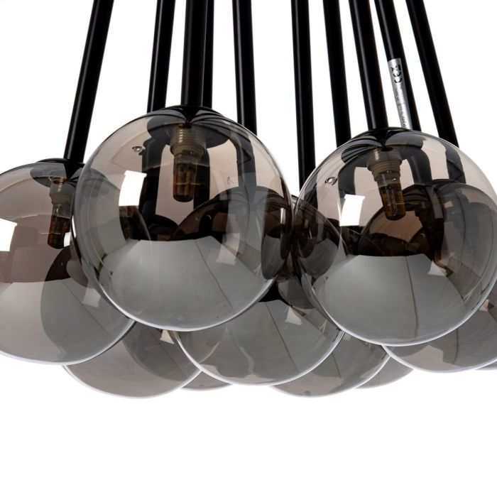 Lámpara de Techo 91 x 60 x 155 cm Cristal Negro Metal Moderno 5