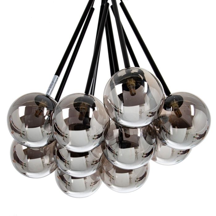 Lámpara de Techo 91 x 60 x 155 cm Cristal Negro Metal Moderno 4