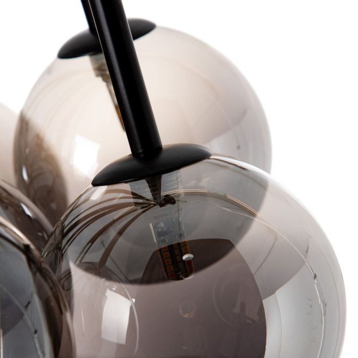 Lámpara de Techo 91 x 60 x 155 cm Cristal Negro Metal Moderno 3