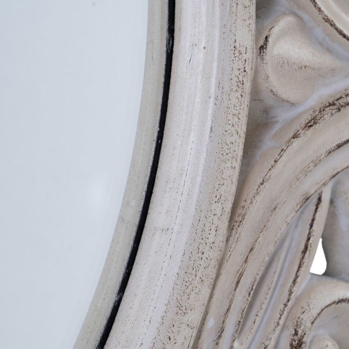 Espejo de pared 122,7 x 4,8 x 122,7 cm Cristal Blanco Poliuretano 3