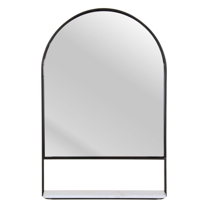 Espejo de pared 60 x 2,5 x 90 cm Negro Metal Hierro