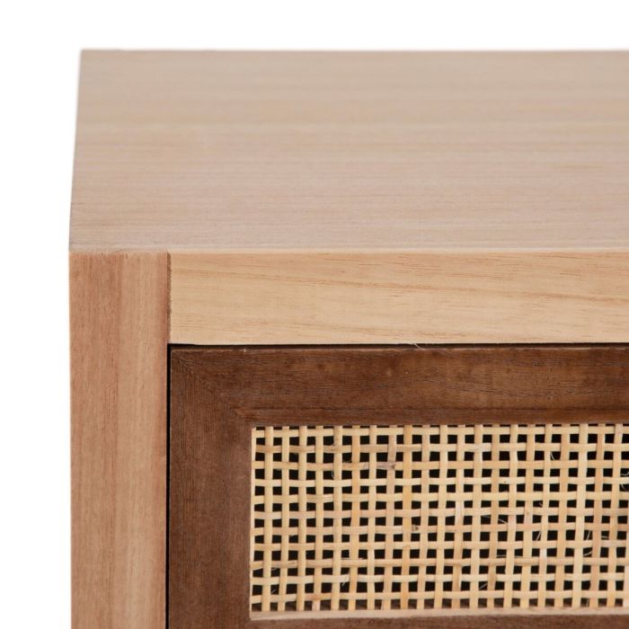 Cajonera SASHA 75 x 30 x 75 cm Natural Madera Crema Ratán 4