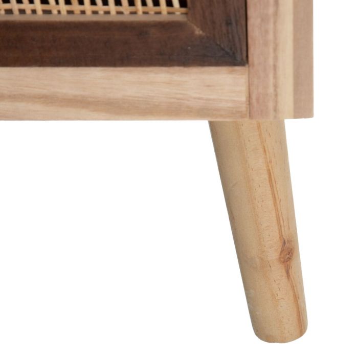 Cajonera SASHA 75 x 30 x 75 cm Natural Madera Crema Ratán 3