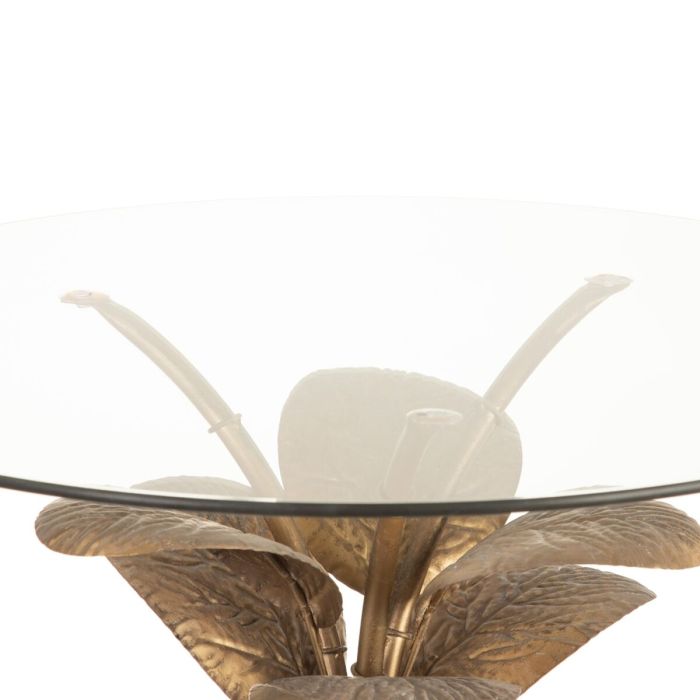 Mesa auxiliar Cristal Dorado Metal 60 x 60 x 45 cm 6 Mesa auxiliar Cristal Dorado Metal 60 x 60 x 45 cm 6