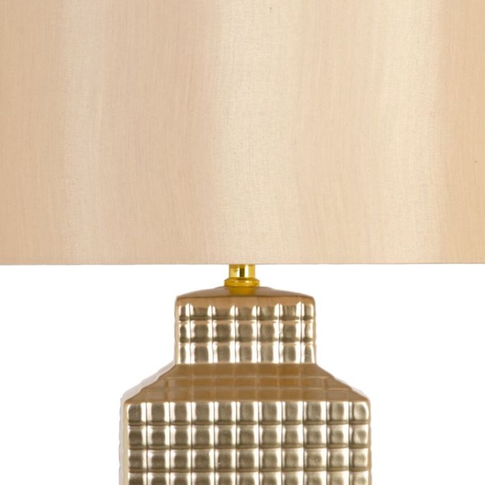 Lámpara de mesa Dorado Algodón Cerámica 60 W 220 V 240 V 220-240 V 36 x 36 x 46 cm 8