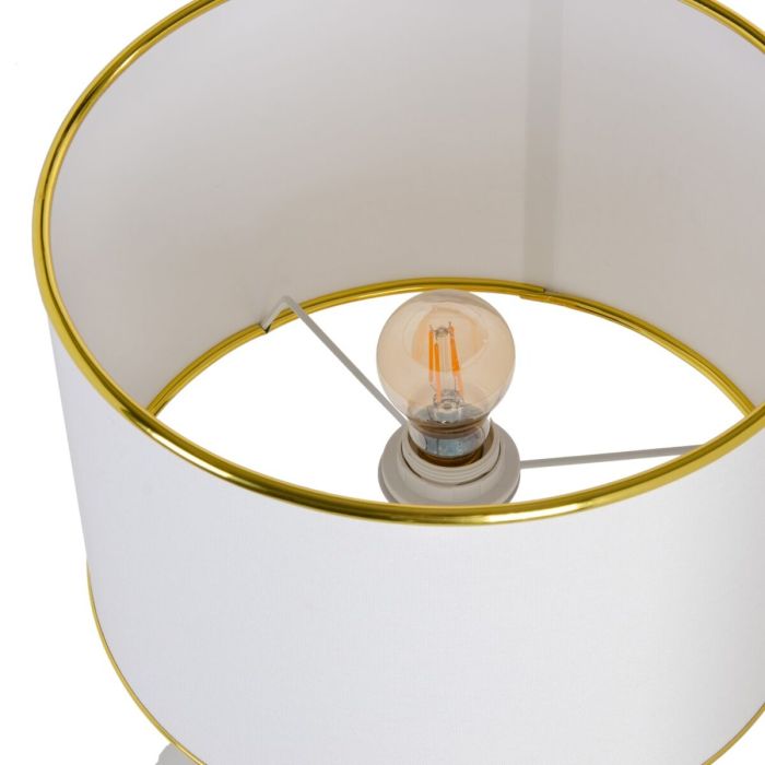 Lámpara de mesa Blanco Dorado Cerámica 60 W 220-240 V 32 x 32 x 45 cm 5