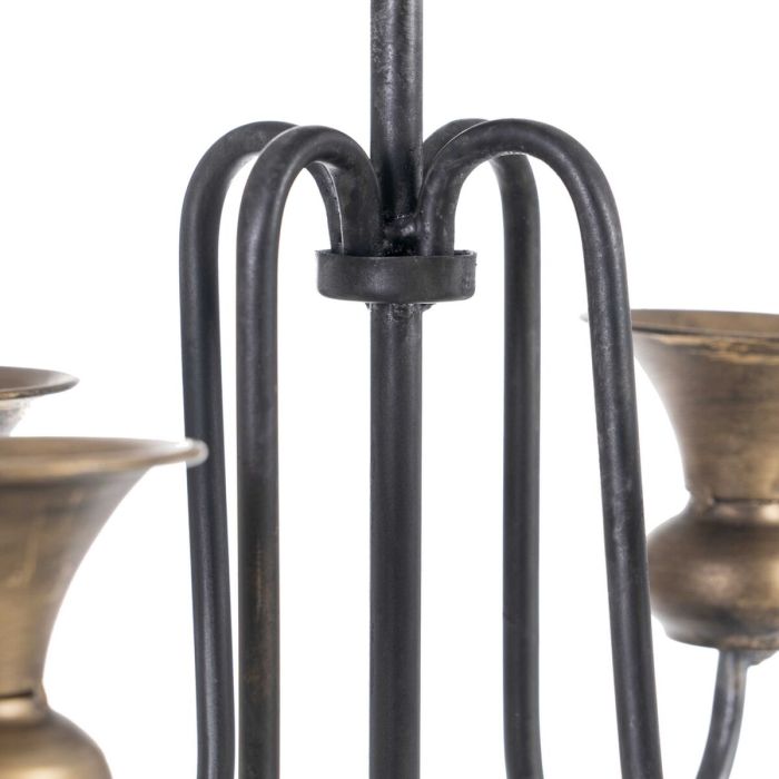 Candelabro 27,5 x 27,5 x 44,5 cm Negro Dorado Metal 2