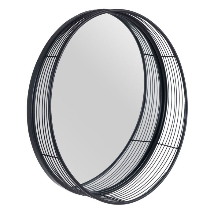 Espejo de pared 60,5 x 15,5 x 60,5 cm Negro Metal 3