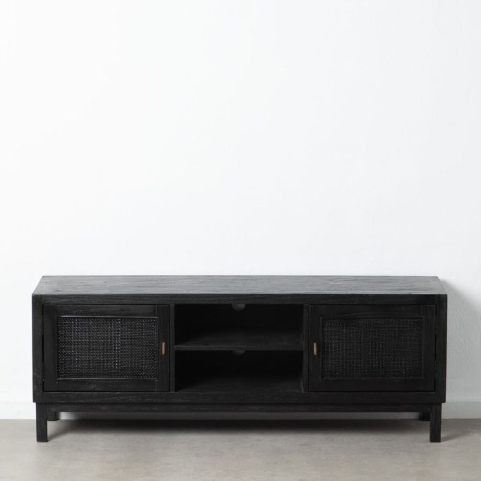 Mueble de TV SHADOW Negro madera de mindi 150 x 40 x 55 cm 7