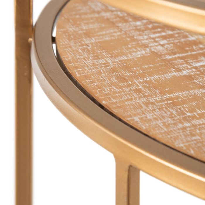 Carro de Cocina 46,5 x 46,5 x 77 cm Natural Dorado Metal Madera 5 Carro de Cocina 46,5 x 46,5 x 77 cm Natural Dorado Metal Madera 5