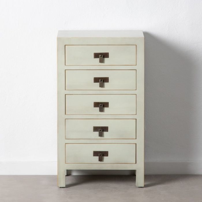 Mesita de Noche 44 x 34 x 77 cm Madera Verde Claro DMF Mesita de Noche 44 x 34 x 77 cm Madera Verde Claro DMF