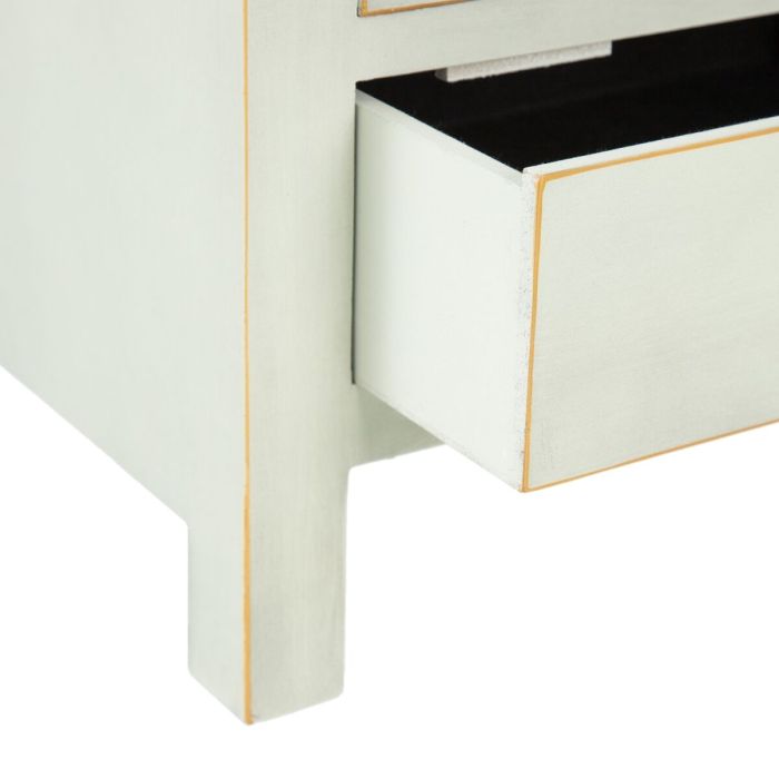 Mesita de Noche 44 x 34 x 77 cm Madera Verde Claro DMF 3 Mesita de Noche 44 x 34 x 77 cm Madera Verde Claro DMF 3