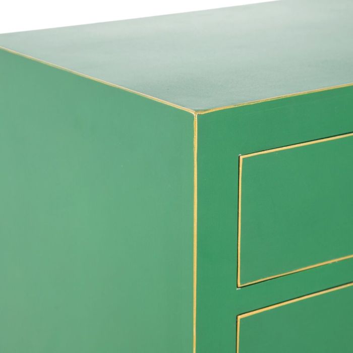 Mesita de Noche 44 x 34 x 77 cm Madera Verde DMF 5 Mesita de Noche 44 x 34 x 77 cm Madera Verde DMF 5