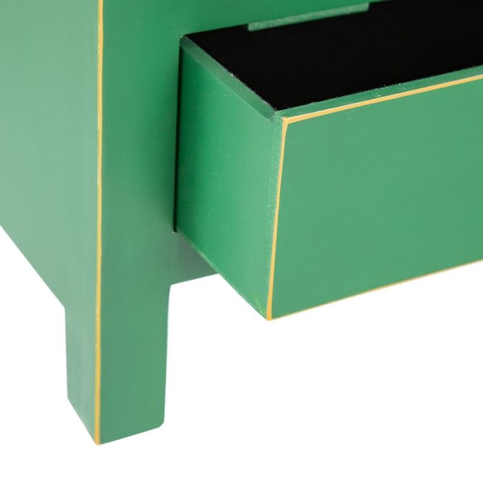 Mesita de Noche 44 x 34 x 77 cm Madera Verde DMF 3 Mesita de Noche 44 x 34 x 77 cm Madera Verde DMF 3