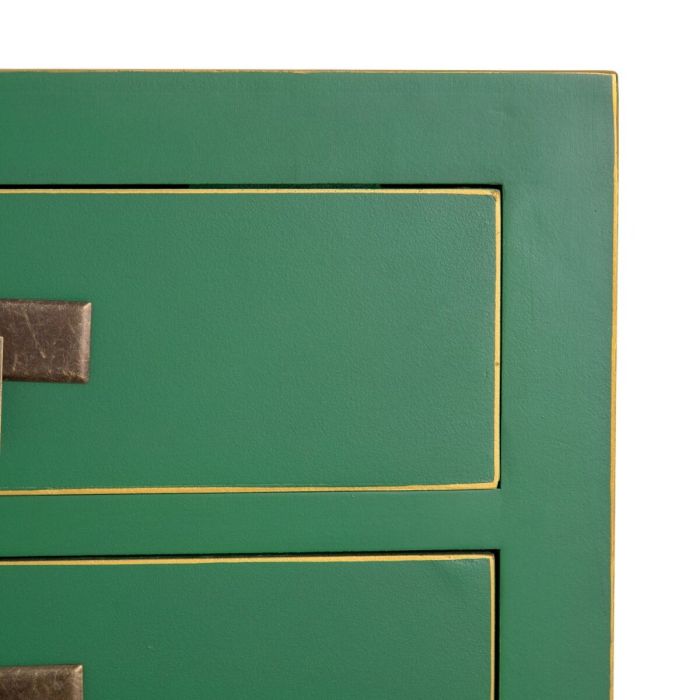 Mesita de Noche 44 x 34 x 77 cm Madera Verde DMF 2 Mesita de Noche 44 x 34 x 77 cm Madera Verde DMF 2