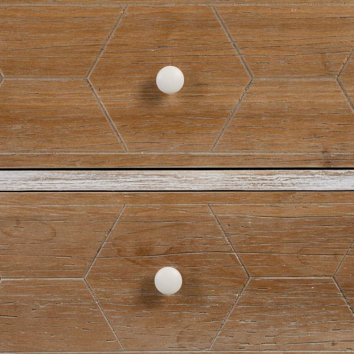 Mesita de Noche COUNTRY Natural Blanco Madera de abeto 50 x 35 x 55 cm Madera MDF 5